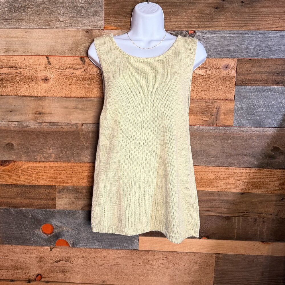 Coldwater Creek Sweater Tank Summer Knit Tan Sz. M
